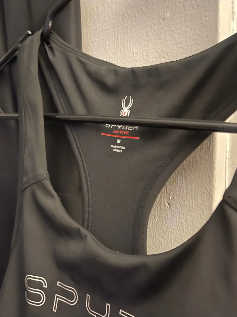 Spyder Women’s Black Racerback Sports Bra W/ Logo Size Medium NWOT